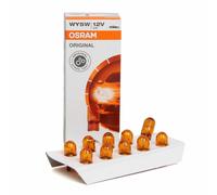 10 LAMPADE OSRAM 2827 12V 5W TUTTO VETRO ARANCIO