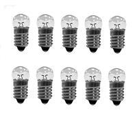 10 lampadine a sfera E10, 2,5 V, 0,3 A, in miniatura, base a vite, 2,5 V DC