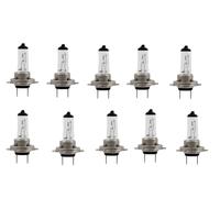 10 Lampadine H7 Alogena Bianca 12V 55W Per Auto E Moto