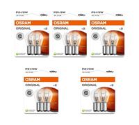 10 Lampadine Indicatori P21 5W 12V 21 5W BAY15d OSRAM Per Diversi Veicoli