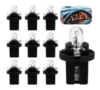 10 lampadine LED T5 per cruscotto, DC 12 V 2 W, giallo chiaro T5 B8.5d per tachimetro, attacco lampada di segnalazione, lampadine EGT di ricambio, illuminazione gialla per tachimetro/illuminazione