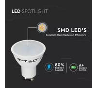 Lampada led faretto gu10 smd 4.5w 3000k luce calda (211685)