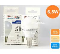 10 LAMPADINE LED V-TAC PRO E14 SFERA 6,5W MINIGLOBO P45 CHIP SAMSUNG LAMPADA [EEK: F]