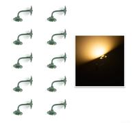 10 Lampione Ferroviario HO Scala 1:87 Luce LED Caldo Modello Stradale per Diorama plastico