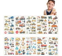 10 Lastre Tatuaggi per Bambini, Tatuaggi Temporanei Stickers Bambini Autopompa/Escavatore/Veicolo Da Costruzione/Automobile, Tatuaggi Finti Stickers Ragazzi Decorazione per Feste Di Compleanno