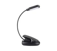 10 Led Reading Light Clip On Book, Eye Caring Book Light, 3 Colours & 3 Brightness, Long Lasting To 60 Hrs