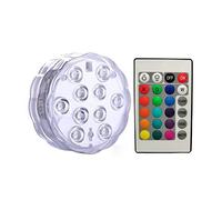 10 LED telecomandati Rgb. Lampada sommergibile a batteria a subacquea lampada notturna all'aperto vaso Bowl Garden Party Decorazione(1 controller 1 Lamp)