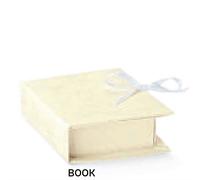 10 LIBRO BOOK HARMONY BIANCO PER BOMBONIERA CON INSERTO MADE IN ITALY 17762