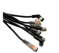 10 linea M8 3 4 pin PVC LED IP67 cavo sensore connettore tipo A presa maschio impermeabile flangia ad angolo retto maschio e femmina(M8 L PVC PNP,10M_3P)