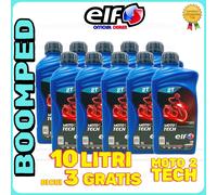 10 LITRI ELF MOTO 2 TECH OLIO MISCELA ANTIFUMO SCOOTER SINTETICO 2 TEMPI 10ET01