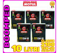 10 Litri Olio Motul 2100 15W50 Semi Sintetico Auto Storiche Epoca 1970 05MO74