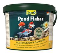 10 litri Tetra Pond Flakes Mix di Mangime Completo in Scaglie Fiocchi per Carpe Koi Pesci Rossi da Laghetto Stagno