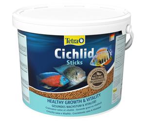10 litri TetraCichlid Sticks Mangime Completo in Sticks per Ciclidi e Altri Pesci di Taglia Grossa da Acquario