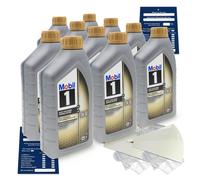 10 Litro Mobil 1 FS X2 5W50 Olio Fiat 9.55535-M2 Porsche A40 Api Sn Sm Set