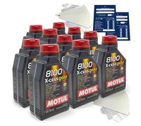 10 Litro MOTUL 8100 x-Cess gen2 5W40 Olio MB 229.5 226.5 A3 B4 Api Sp A40 Set