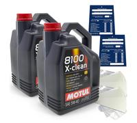 10 Litro Originale Motul Olio Motore 5W40 8100 x-Pulire 102051 3374650233888