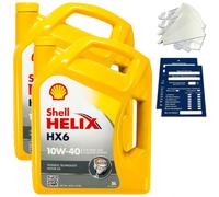 10 Litro Originale Shell Helix HX6 10W40 Olio Motore 550039794 MB 229.3 Set