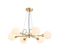 10 luci Moderne lampadario Sputnik Moderno Lampada a soffitto di metà secolo Illuminazione a Sospensione in Oro per la Sala da Pranzo Cucina Soggiorno, Bianco, 10 luci