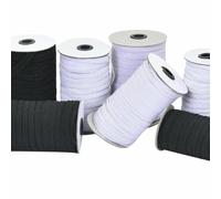10 m 3-50 mm elastici piatti in nylon bianco nero elastico in vita per applicazioni cucito abbigliamento fai da te accessori-6 mm nero 10 metri