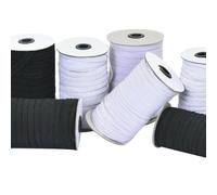 10 m 3-50 mm elastici piatti neri bianchi in nylon elastico in vita per applicazioni cucito abbigliamento fai da te accessori-6 mm bianco 10 metri