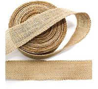 10 M Il Nastro 40mm Artigianale Tela di Iuta, Iuta Pizzo per i Mestieri,Decorazione di Cerimonia Nuziale a casa: Natura