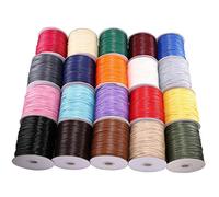 10 m/lotto linea di cuoio di cotone Cerato Cavo di Cotone Filo Cerato Cavo Della Stringa Della Cinghia Della Collana Della Corda Del Branello per Monili Che Fanno Braccialetto FAI DA TE Durable proces