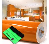 10 m Oracal 621 Brillant 035 tracciante arancione pastello + raclette adesivo...