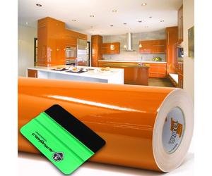 10 m Oracal 621 Brillant 035 tracciante arancione pastello + raclette adesivo...