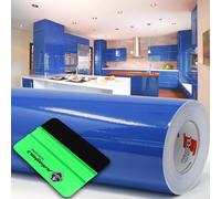 10 m Oracal 621 lucentezza 051 plotter blu genziana + raschietto pellicola...