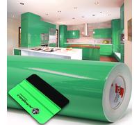 10 m Oracal 621 brillante 062 tracciante verde + pellicola adesiva raclette per