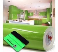 10 m Oracal 621 brillante 063 pellicola verde per taglio + raclette adesivo