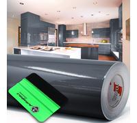 10 m Oracal 621 lucido 073 grigio scuro pellicola plotter + rastrello...