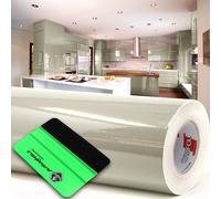 10 m Oracal 621 lucido 082 beige pellicola plotter + rastrello pellicola ades...