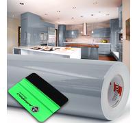 10 m Oracal 621 lucido 090 grigio argento pellicola plotter metallica +...