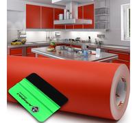 10m Oracal 631 Opaco 031 Rosso 63cm Pellicola per Plotter + Raschietto Mobili