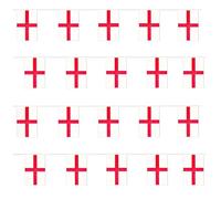 10 m Tessuto St Georges Inghilterra Inglese Bunting Poliestere Banner 20 Bandiere per Street Party Calcio Rugby Cricket Giorno Coppa del Mondo Decorazione Supporto