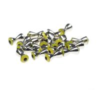 10 manubri in materiale per legare le mosche, 4,8 mm, verdi, realistici | Occhielli in plastica rossa, diametro 3,2 mm, lunghezza 7 mm, peso 0,2 g, materiale realistico per legare le mosche