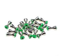 10 manubri in materiale per legare le mosche, 4,8 mm, verdi, realistici | Occhielli in plastica rossa, diametro 3,2 mm, lunghezza 7 mm, peso 0,2 g, materiale realistico per legare le mosche