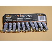 10 Marino Top Post Batteria Terminal Cavo Deka 5/16 " Zinco Borchie W/ Ali Dado