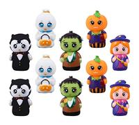 10 Marionette da Dito di Halloween per Ragazze Ragazzi- Burattini da Dito da Bagno di Halloween- Burattini da Dito di Halloween a Tema Natalizio- Riempitivi per Sacchetti