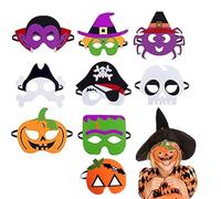 10 maschere in feltro, per Halloween, per bambini, per cosplay, feste, fantasma di zucca, pipistrello, strega per Halloween, cosplay, Natale, compleanno, Halloween, compleanno, Carnevale