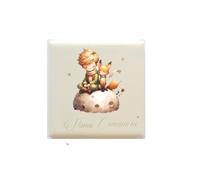 10 mattonelle magnete in ceramica Little Prince Piccolo Principe per Nascita, Battesimo, Prima Comunione personalizzabile con nome misura 5 cm circa ideale come regalo bomboniera segnaposto