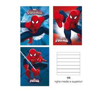 10 Maxi Quaderni a Righe Rigatura 1R A4 Spider-Man per Scuole Medie Superiori