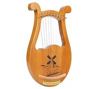 10 Metal String String Wood Mahogany Lyre Harp Con Chiave A Tuning, Modelli Unici, Simboli Fonetici Intagliati, Per Gli Amanti Della Musica Principianti Per Bambini Adulti (Color : Windmill)