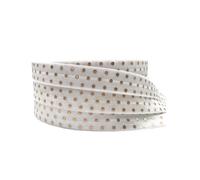 10 Metri 15 mm Stampa a Pois in Lamina d'oro Rosa, Nastro Elastico Piegato, Fascia per Capelli da Cucire Accessori Decorativi per Zaino,Gs495,15 mm