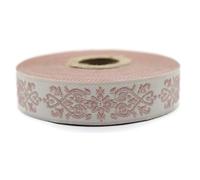 10 metri 20 mm Rosa e Beige Chiaro Nastro Jacquard Tessuto con motivo vittoriano Rotoli nastro tessuto ricamato artigianato abbigliamento merceria hobby creativo decorazione cucito medievale 20271-V6