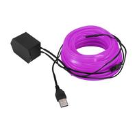 10 Metri / 33 piedi Auto Interno USB EL Cavo Viola Freddo Luce Set