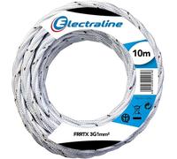10 metri cavo treccia Electraline 16811 - colore bianco