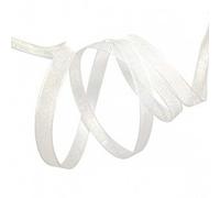 10 metri di nastro organza bianco 6 mm - Creazione gioielli perle scrapbook