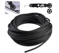 10 Metri Filo Di Gomma Per Zanzare, Ø 5 mm Nero Filo di Gomma con Rullo, Tagliabile, Facile da usare, per zanzariera da finestra o zanzariera, L'installazione Della Zanzariera,Riutilizzabile